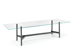 AGOS - Painted metal and glass table _ Fiam Italia